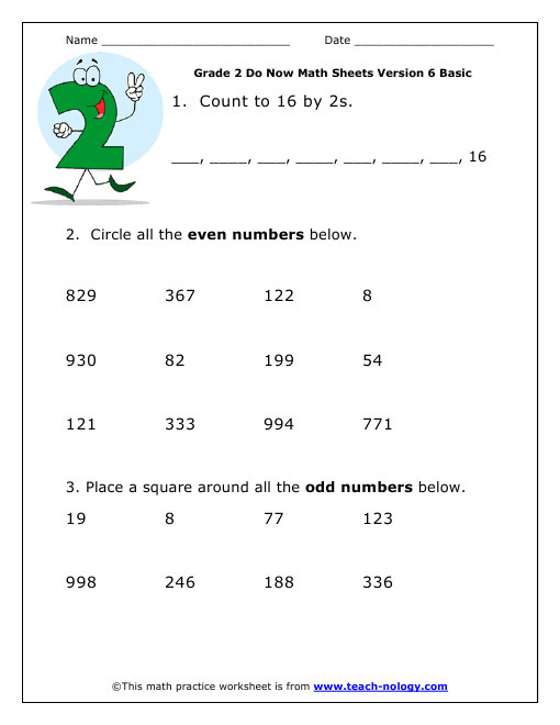 Do Now Math Grade 2 Basic Version 6