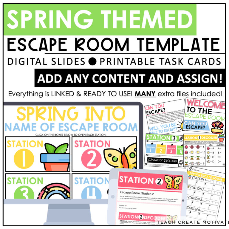 Spring Escape Room to Use With Any Content Pingovox
