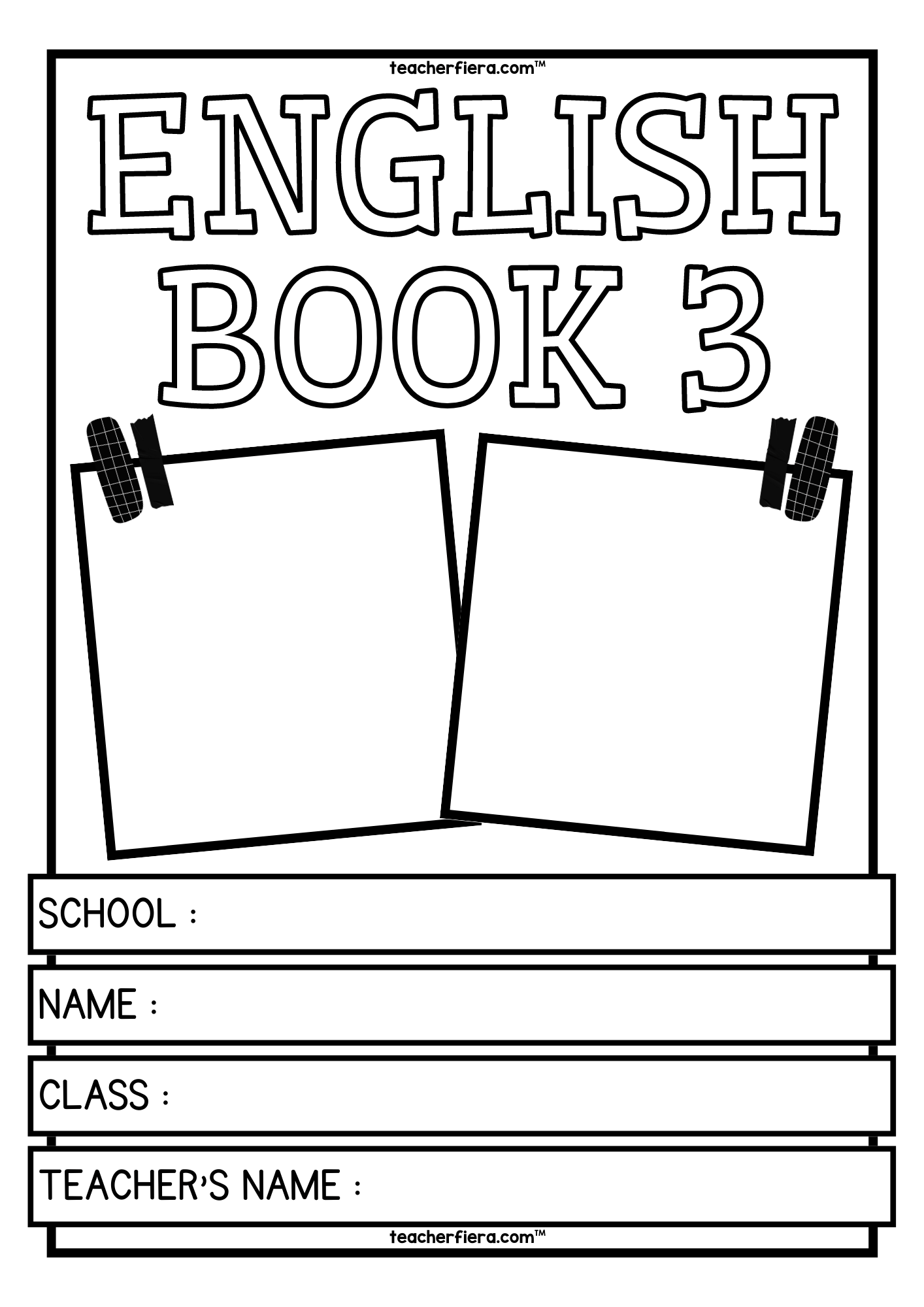 FRONT COVER FOR ENGLISH WRITING BOOK (BUKU TULIS)