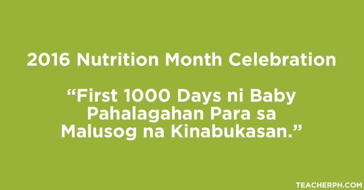 Emcee Script For Nutrition Month Tagalog