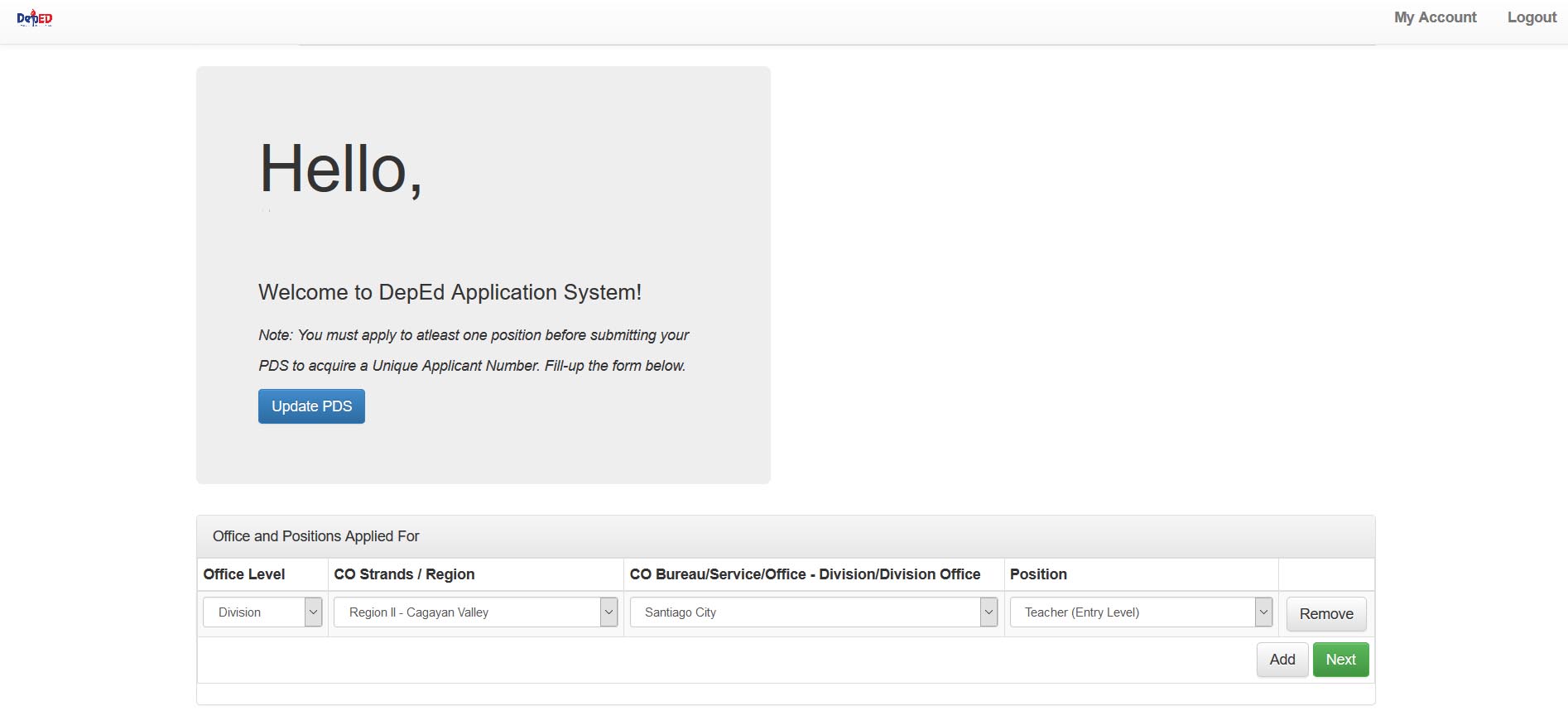 Application Letter For DepEd