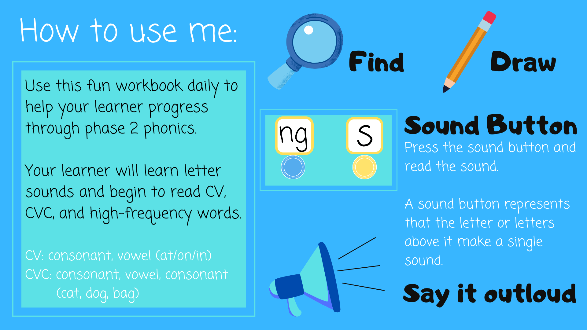 Phase 2 Phonics Activity Book Teacher Sam