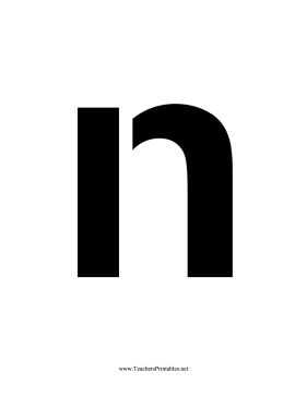 Stencil Lowercase N