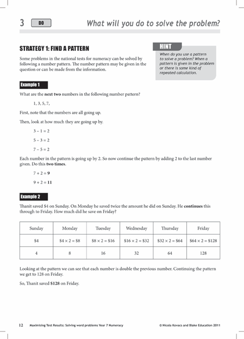 Maximising Test Results Solving NAPLAN*style Word Problems Year 7 Maximising Test Results Solving NAPLAN*style Word Problems Year 7