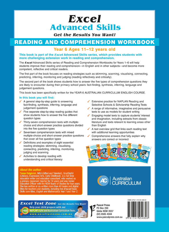 Excel Advanced Skills Reading and Comprehension Workbook