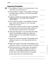 Exploring Probability Printable (4th Grade) - TeacherVision