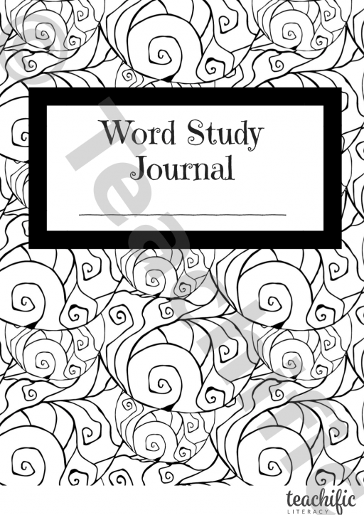Book Covers Word Study Journal Cover 1 Teachific