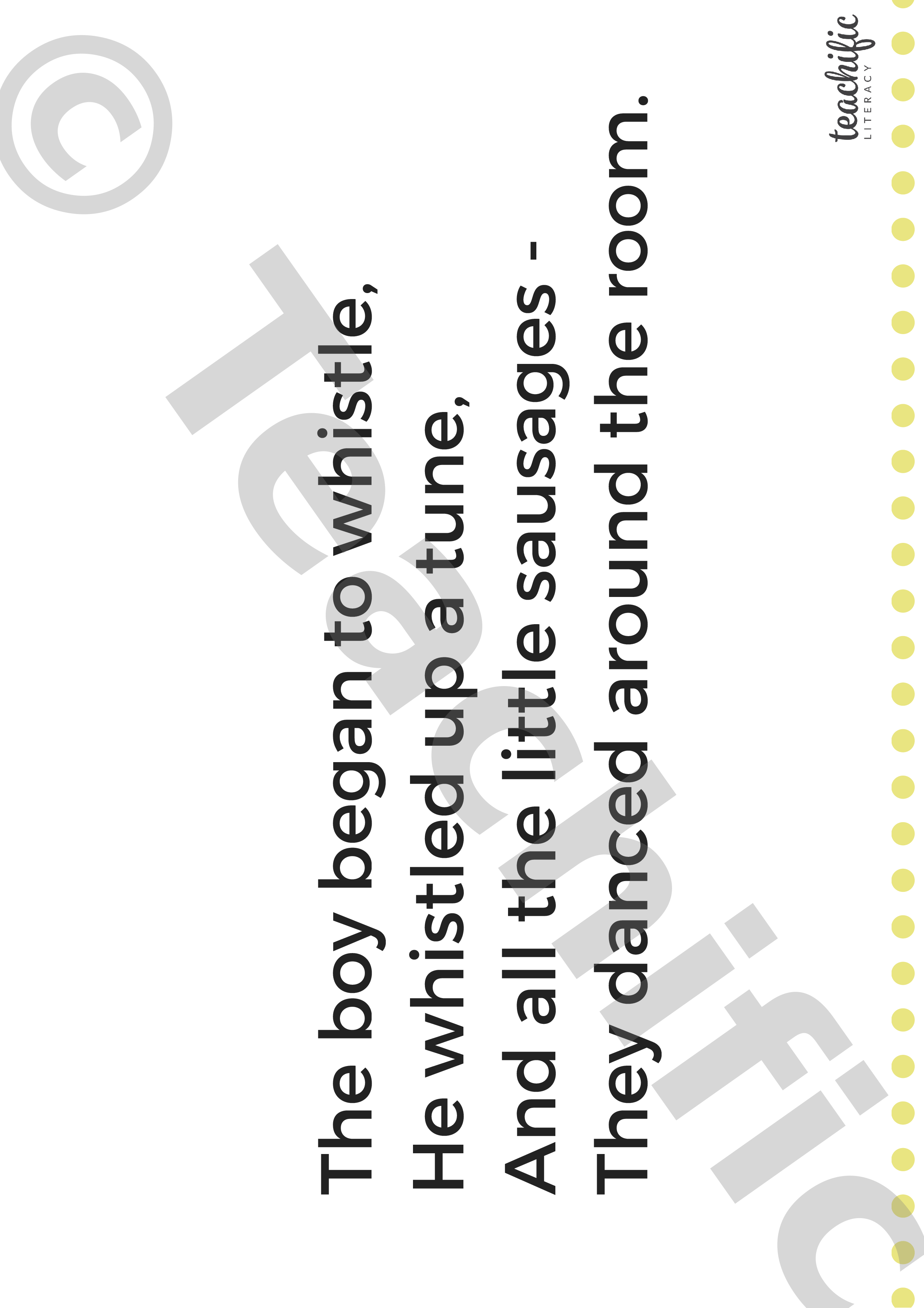 Poems Silly Sausages K2 Teachific