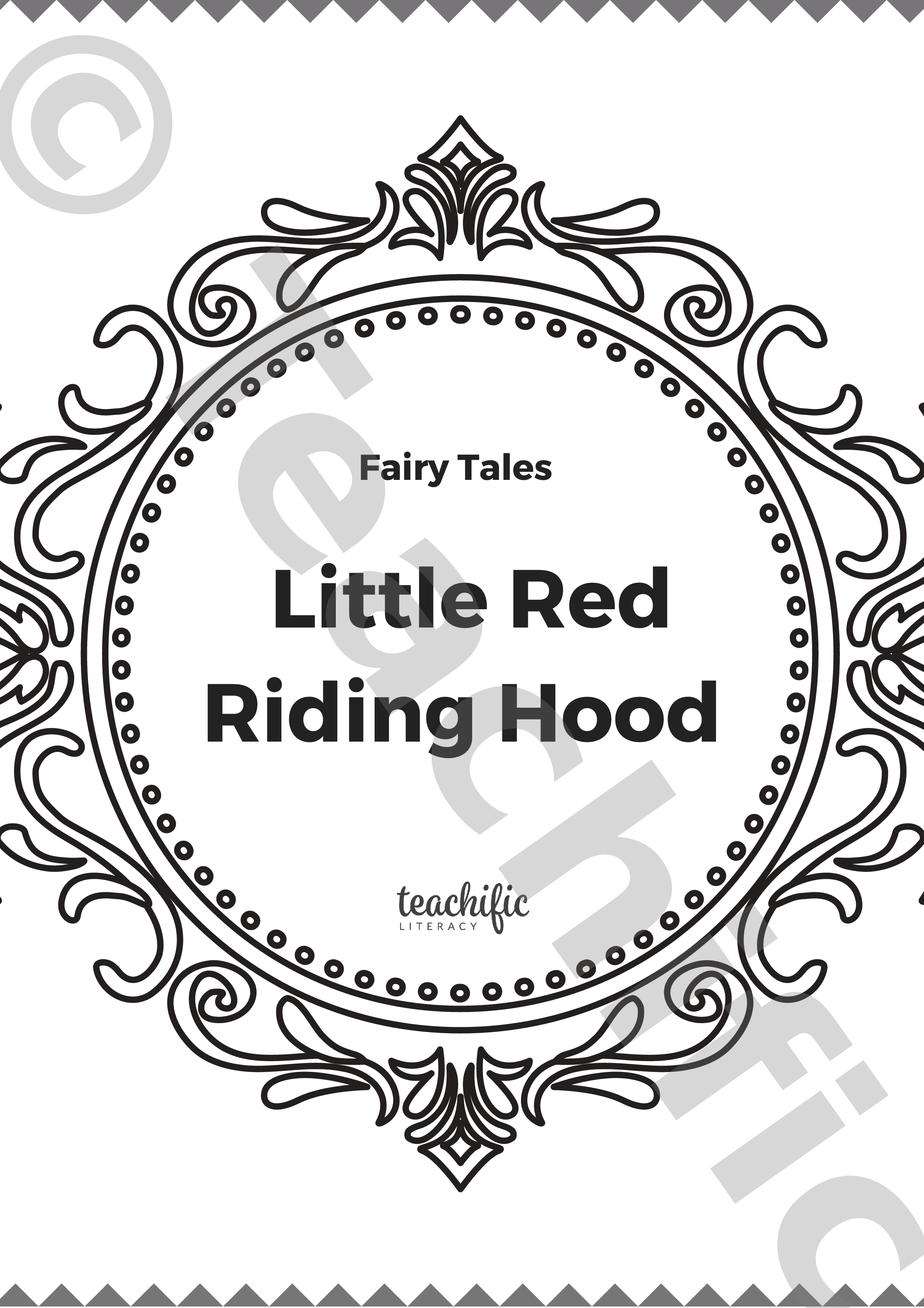 Fairy Tales Minibook Little Red Riding Hood Teachific