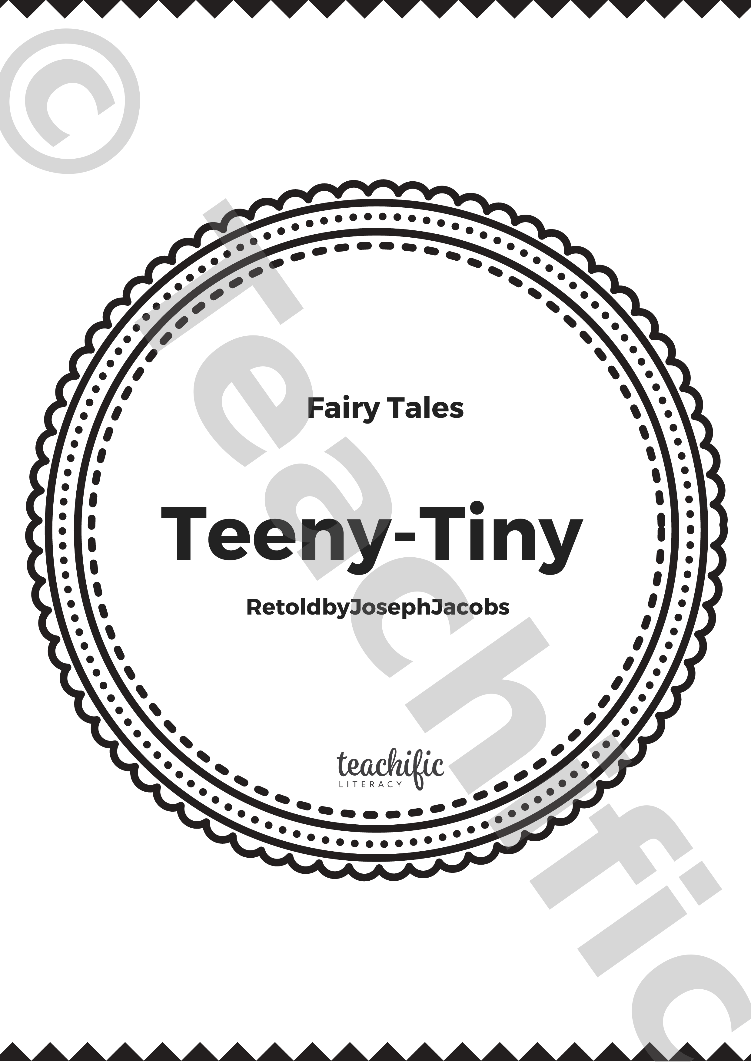 Fairy Tales Minibook Teeny Tiny Teachific