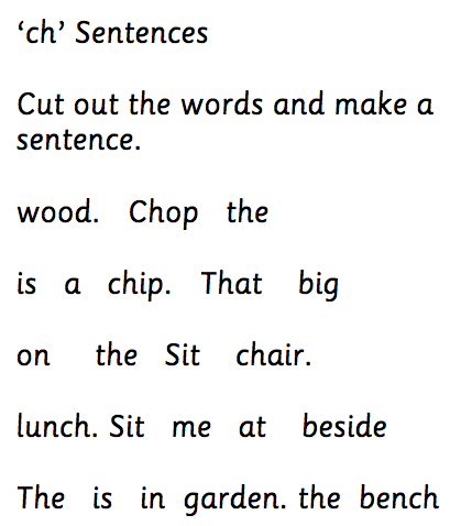 'ch' sound Worksheets and Games | Phonics Worksheets and Games for