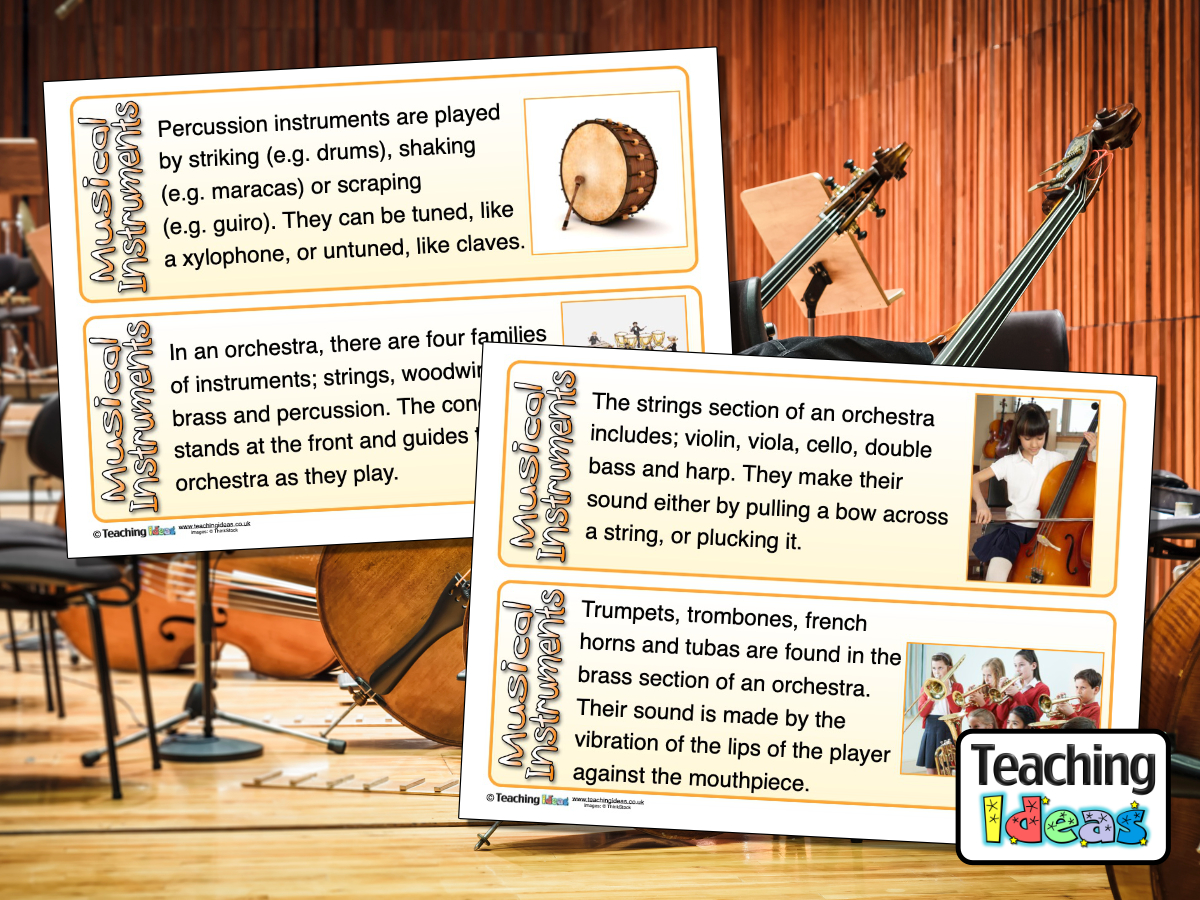 Musical Instruments Fact Cards - Teaching Ideas