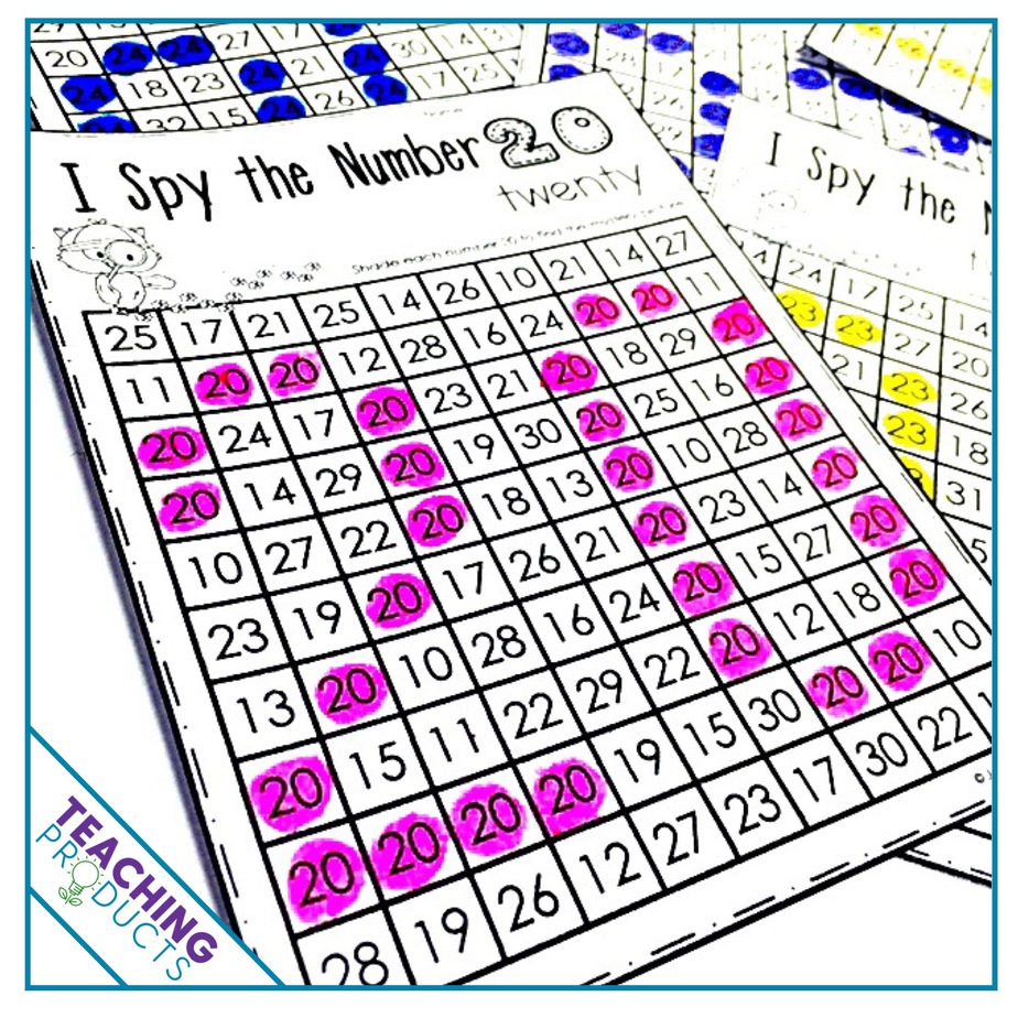 Number Recognition Activities I Spy Numbers Teaching