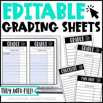 Editable Grading Sheets - Teaching with Aris