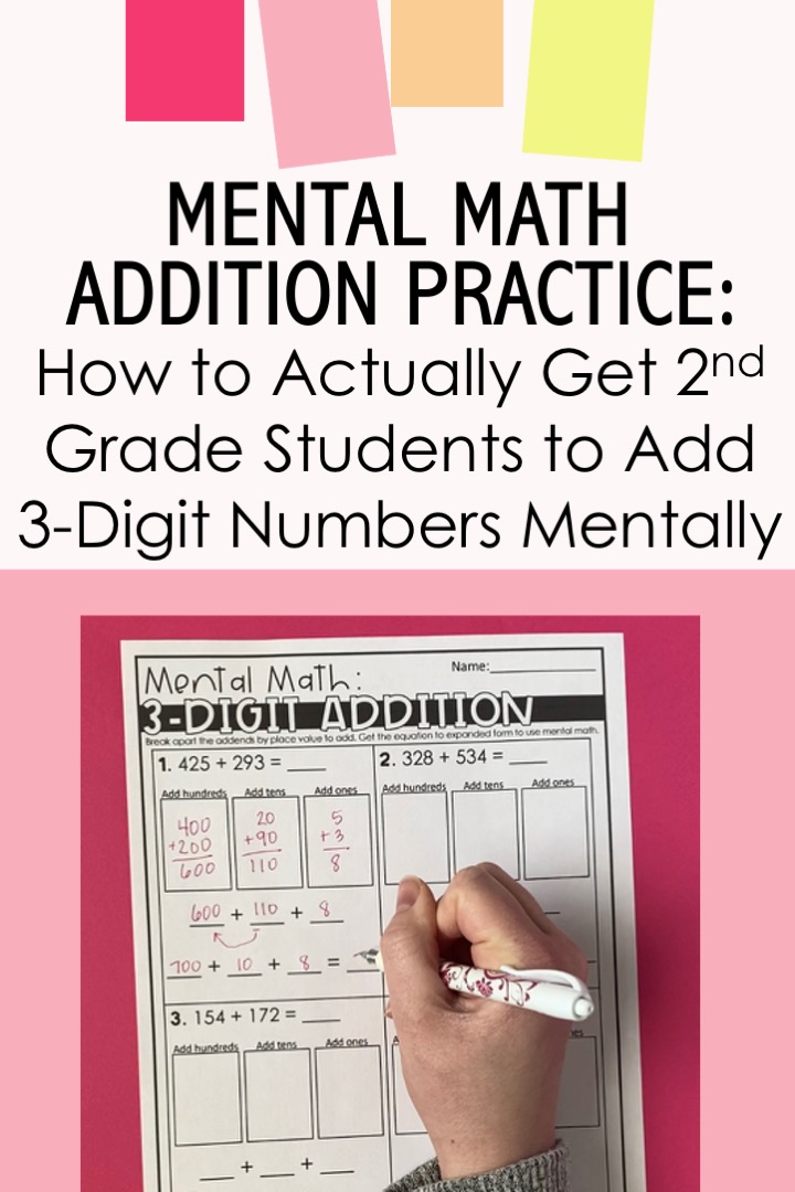 Mental Math Addition Practice: How to Actually Get 2nd Grade Students