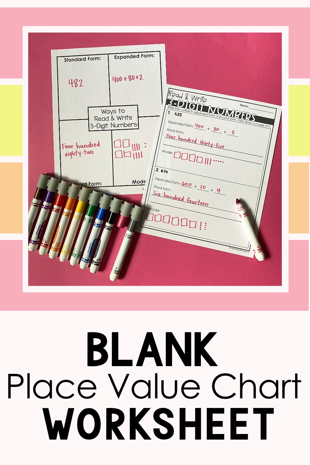 The Place Value Chart Example You’ve Got to Use With Your 2nd Grade