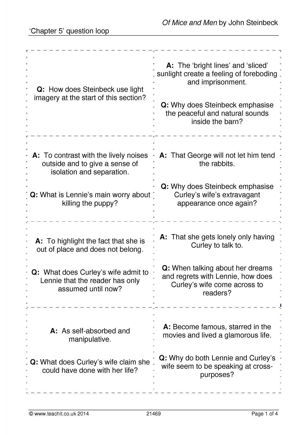 of mice and men timeline search results Teachit English