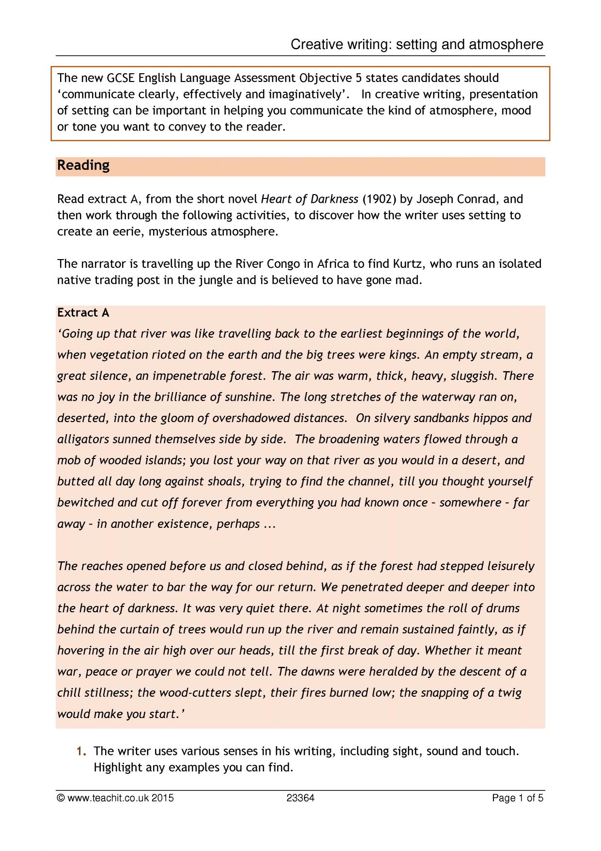 無料ダウンロード gcse english language creative writing examples 311580Aqa