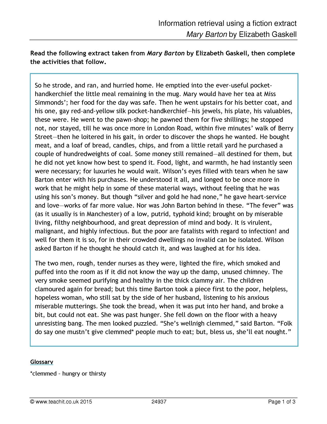 Reading fiction Teachit English