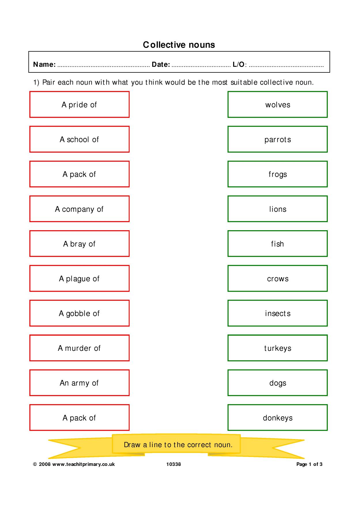 Collective nouns matching