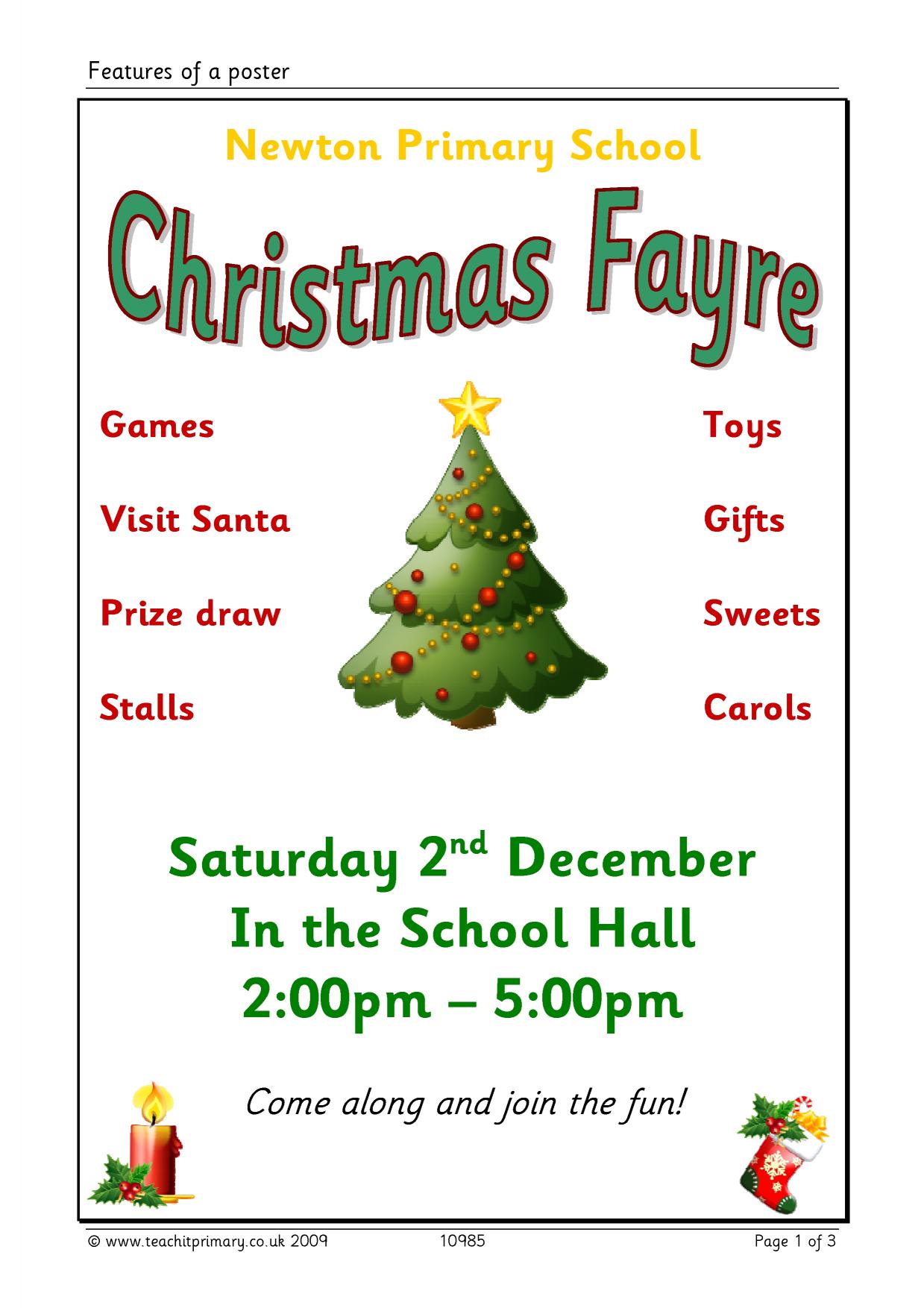 Features of a poster KS2 persuasive writing Teachit