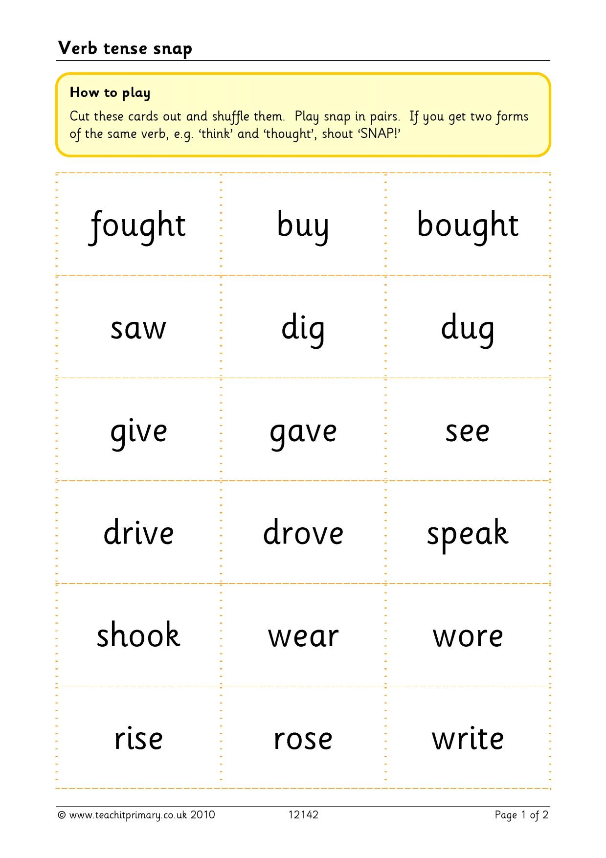 Verb tense snap