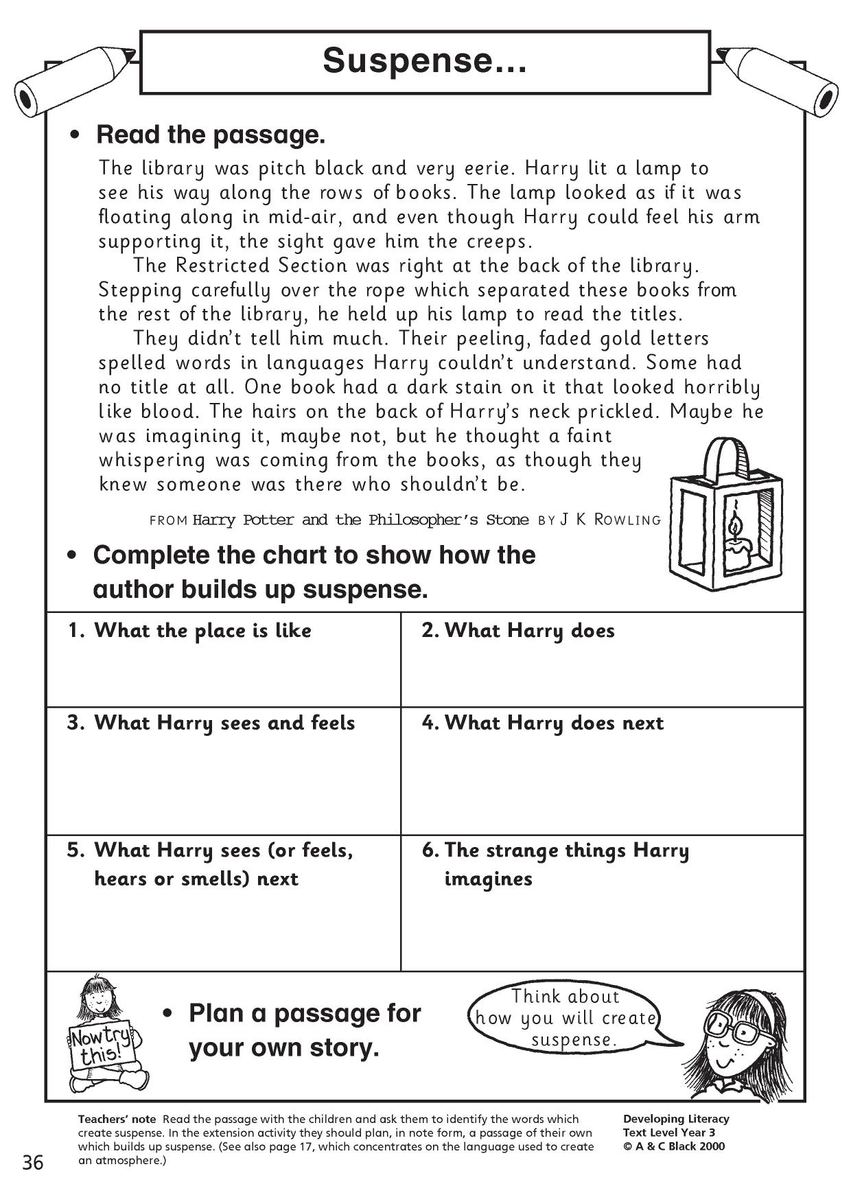 Suspense KS2 Narrative writing Teachit