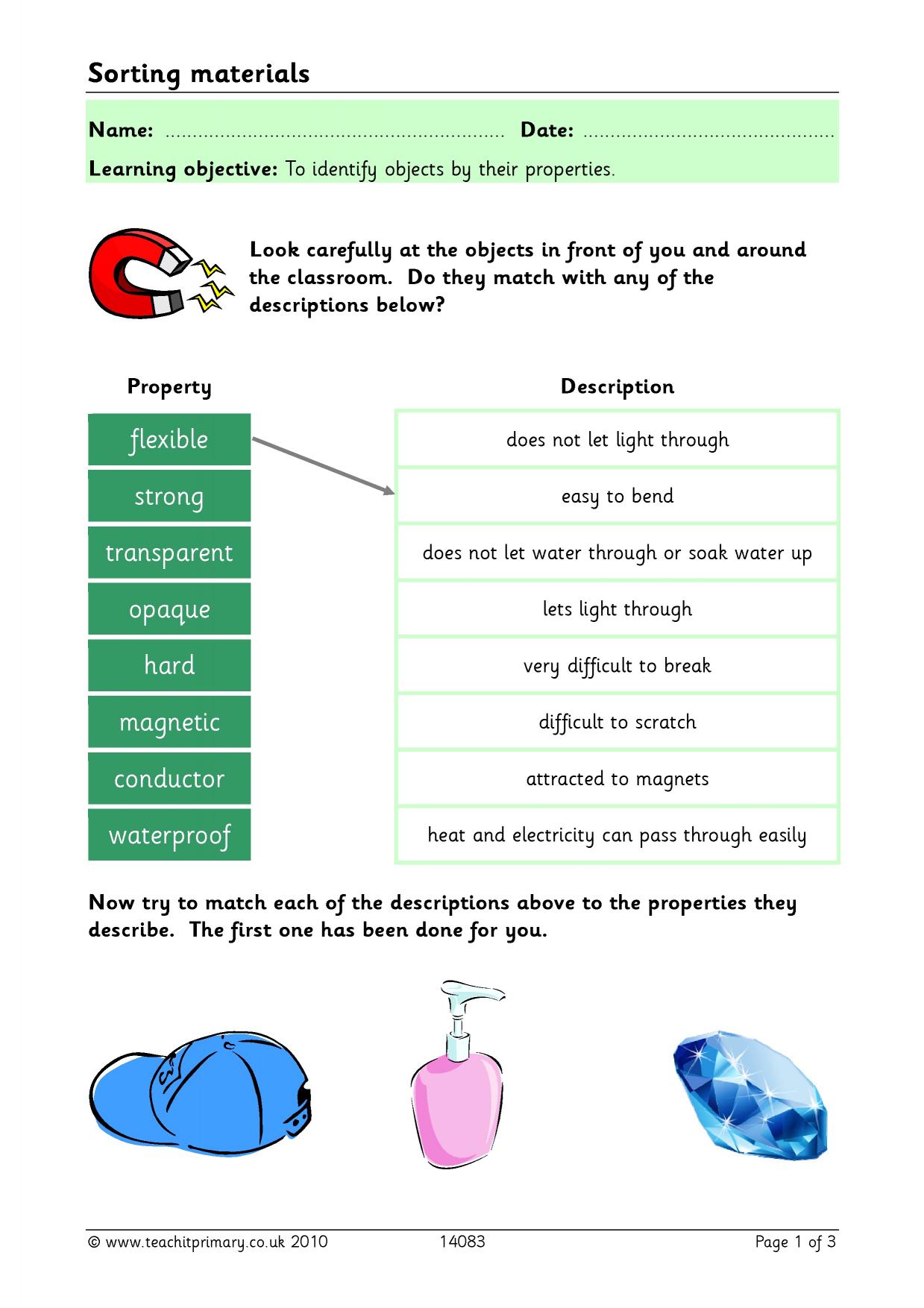 Sorting materials KS2 properties and changes of materials Teachit