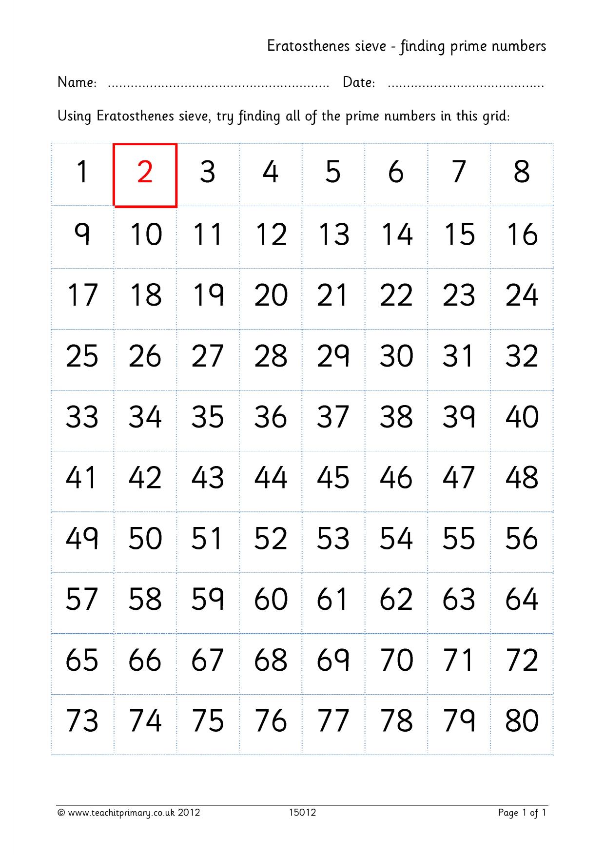 Eratosthenes sieve|KS2 Maths|Prime numbers|Teachit