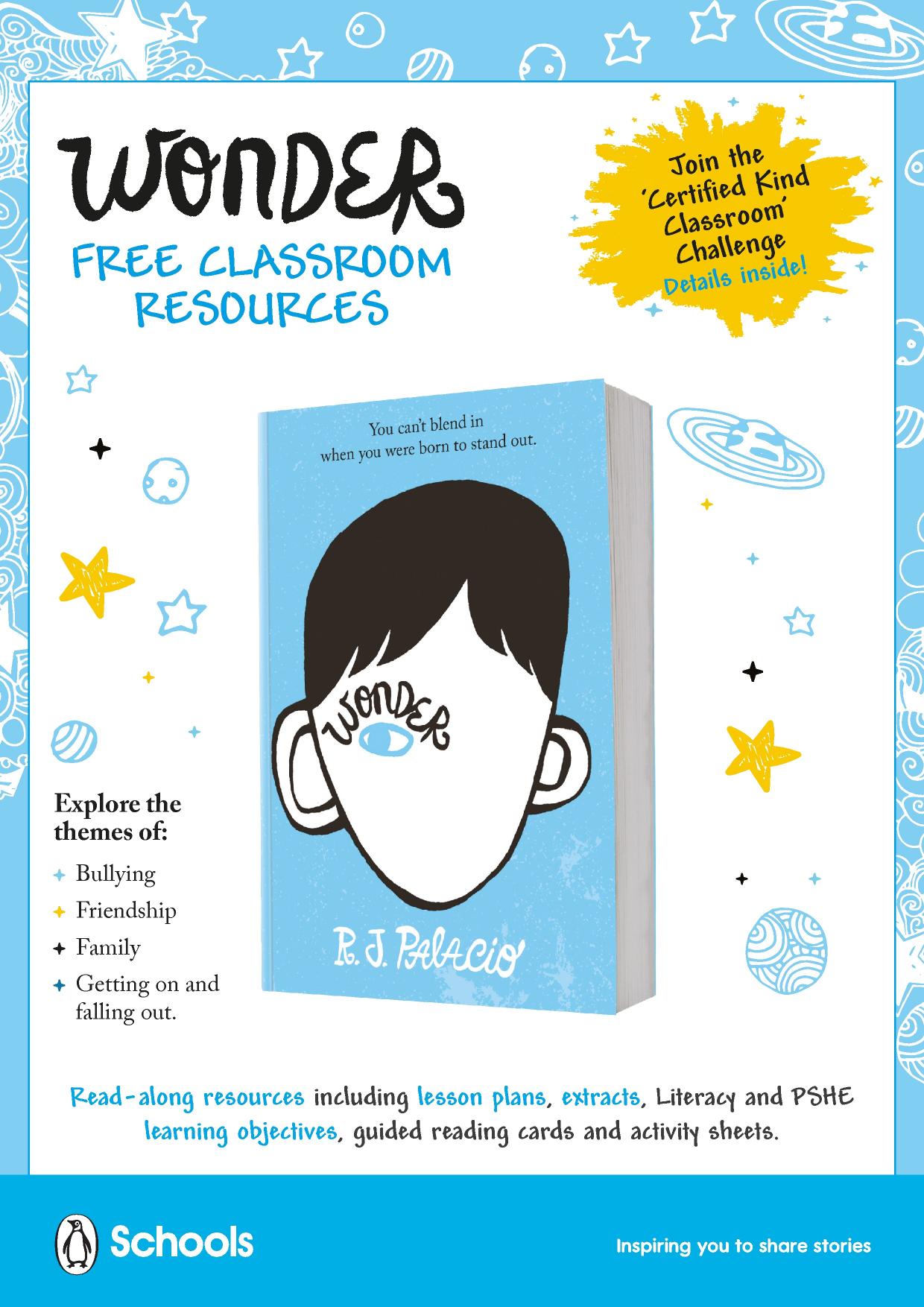 'Wonder' classroom activities Comprehension KS2 Teachit