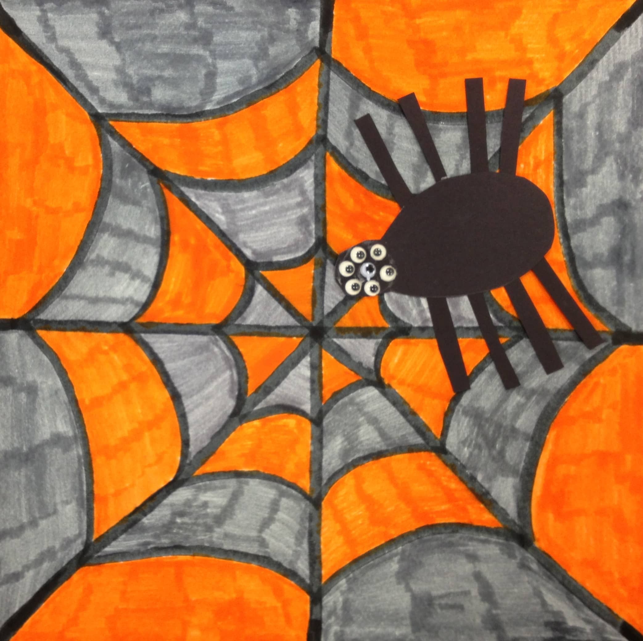 Checkerboard Spiderwebs • TeachKidsArt