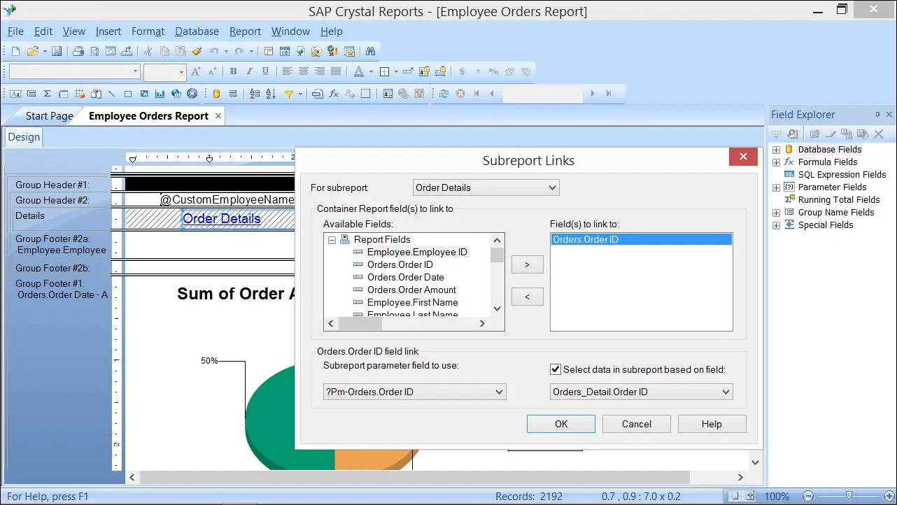 Subreports in Crystal Reports 2013 Tutorial