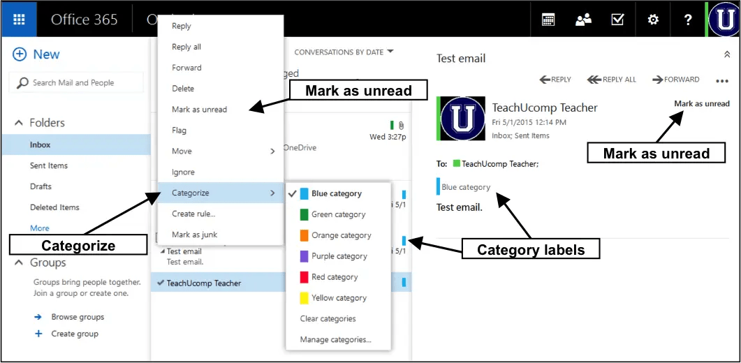 Mark Messages as Read or Unread in the Outlook Web App