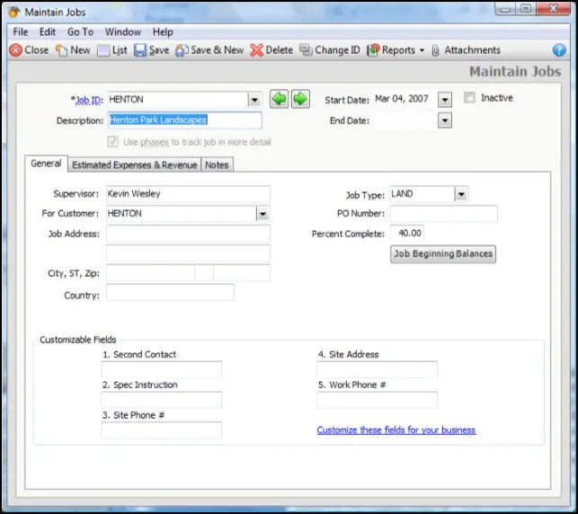 Peachtree Tutorial Job Tracking and Setting Up a Job