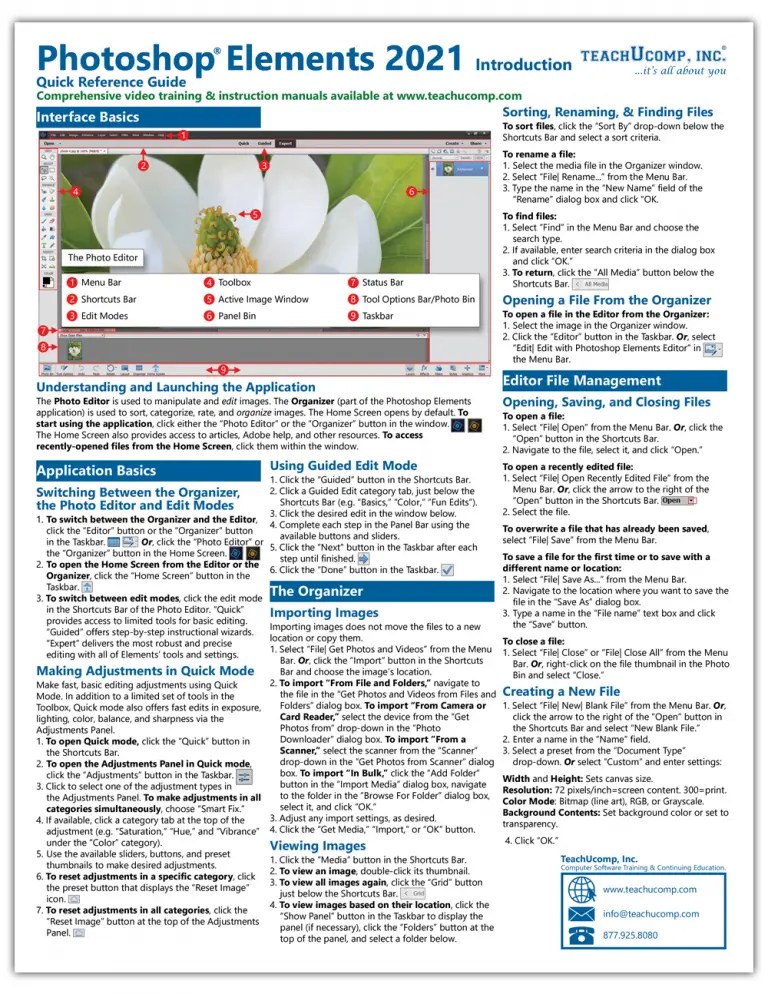 Adobe Photoshop Elements 2021 Classroom in a Book.