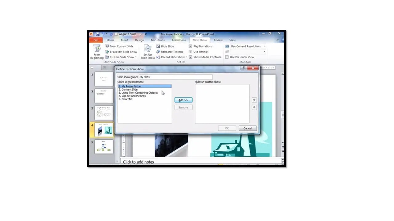 Running a Slide Show in Microsoft PowerPoint 2010 Inc