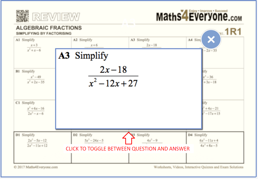 23 Free Fractions Worksheets and Resources for KS4 Maths