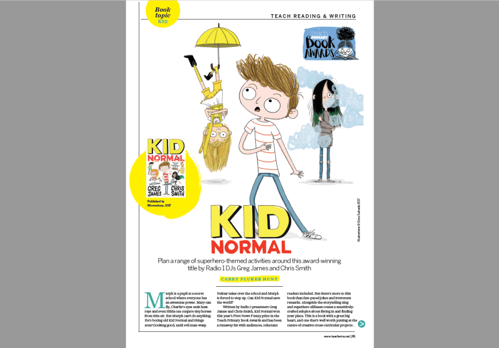 KS2 Book Topic Plan Superhero Activities with Kid Normal by Greg