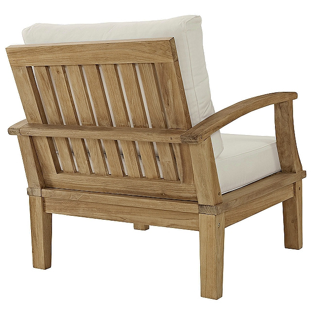 Teak 3 Piece Deep Seating Conversation Set with Cushions