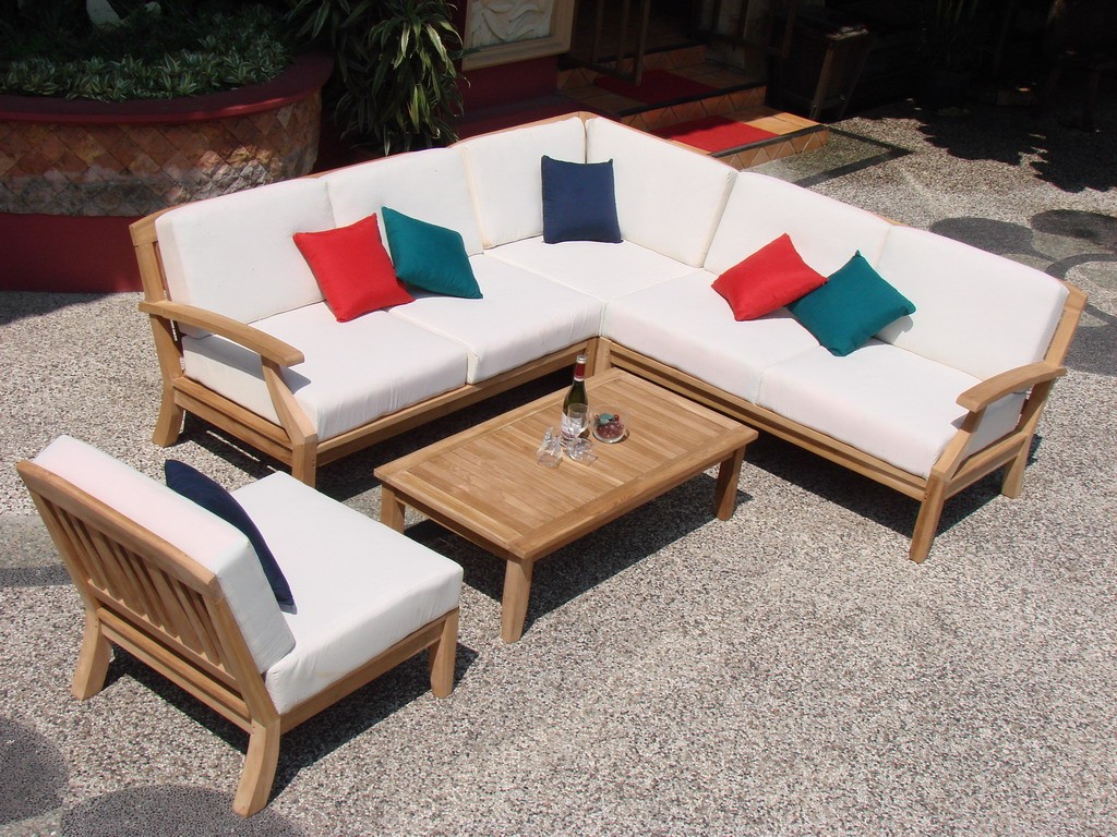 5 PC TEAKWOOD TEAK WOOD INDOOR OUTDOOR PATIO SECTIONAL ... (1024 x 768 Pixel)
