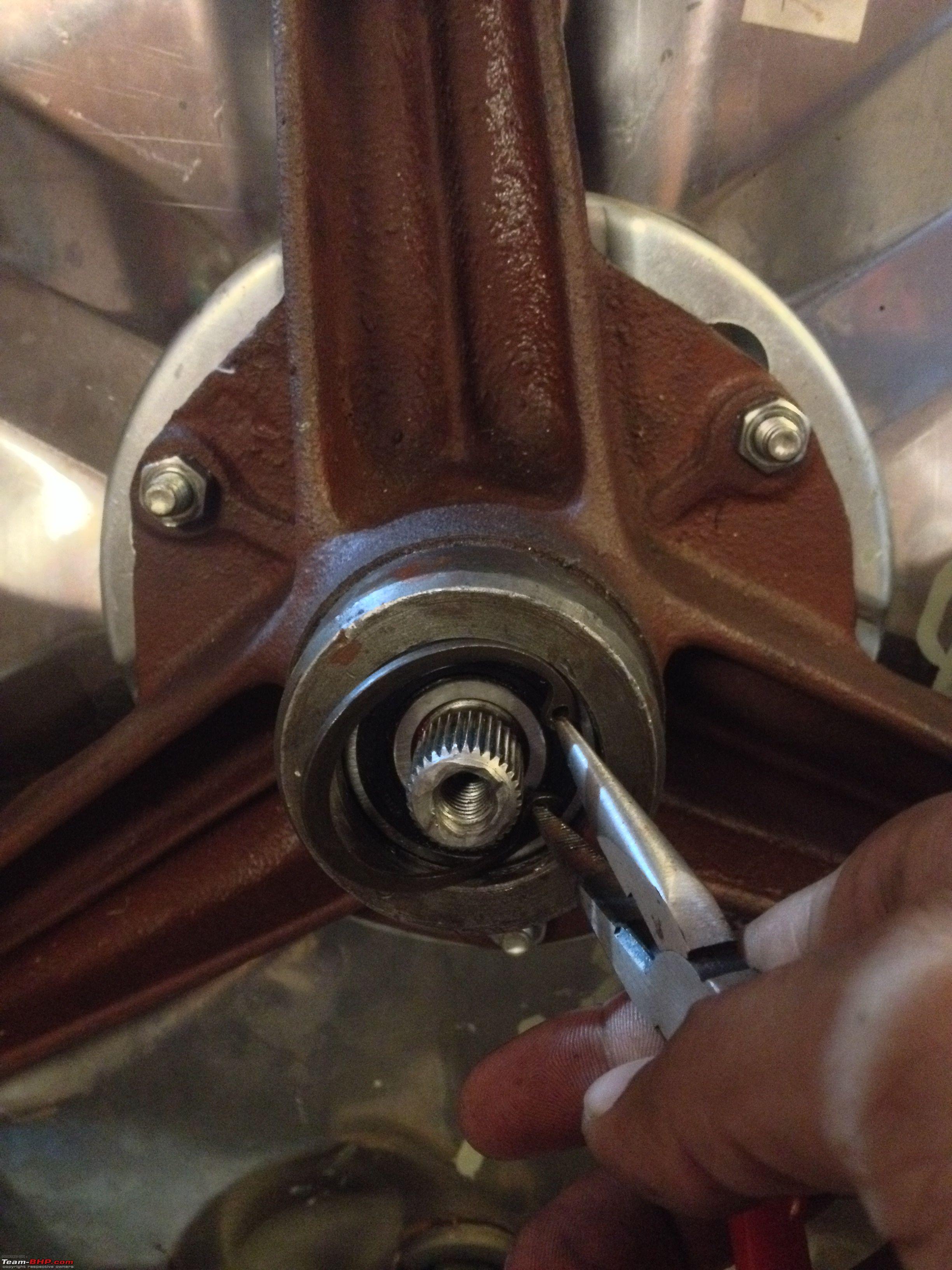 DIY Changing the bearings of a frontload Washing Machine TeamBHP