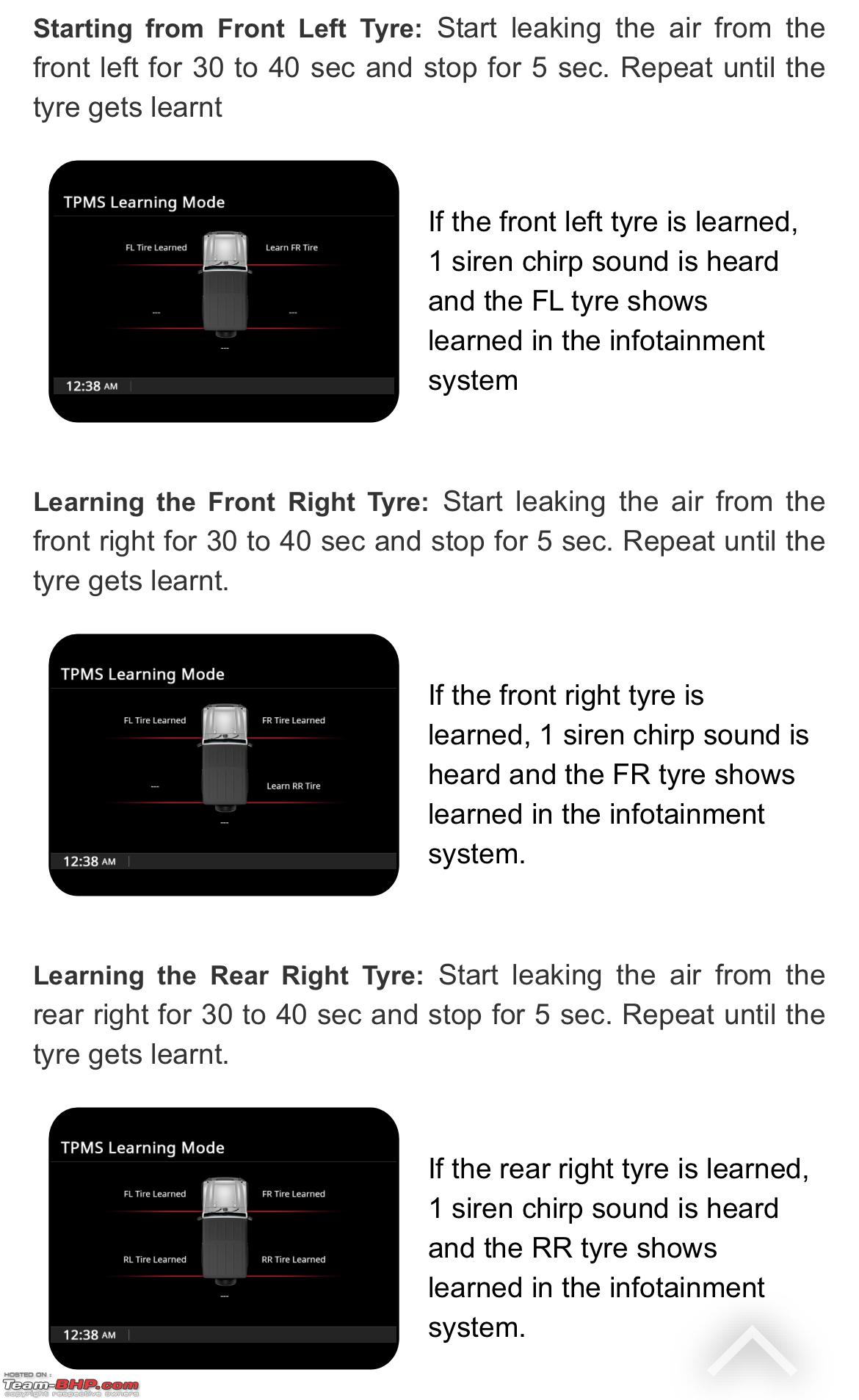 Reassign TPMS sensors after tyre rotation? TeamBHP