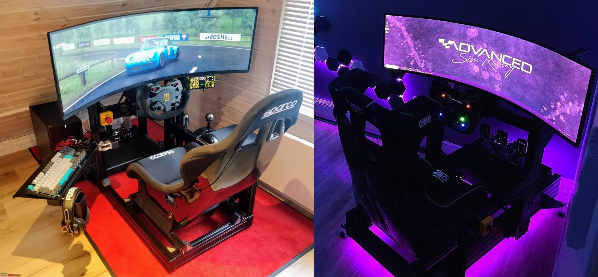 Detailed look The making of a sim racing setup TeamBHP