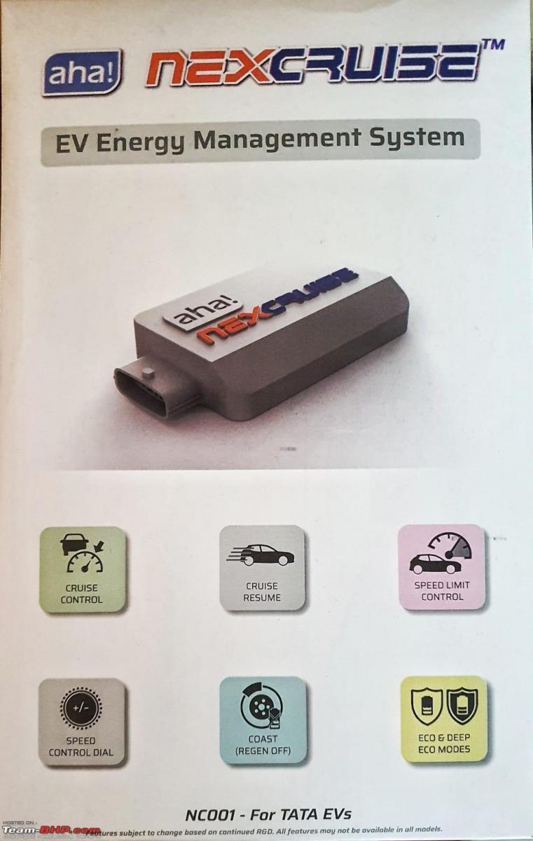 Aha Nexcruise Cruise control & energy management system on a Nexon EV