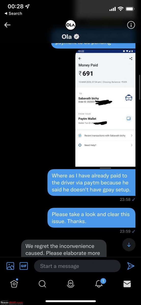 My poor experience with Ola Cabs 7 resolution attempts & counting TeamBHP