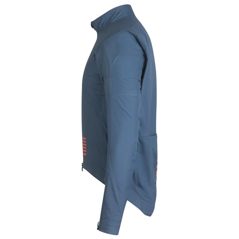 Rapha Men's Pro Team Insulated GORETEX Rain Jacket in Blue and Peach
