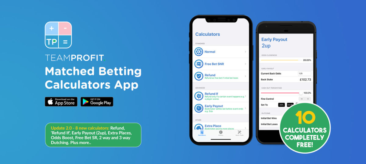 Matched Betting Calculator App Team Profit