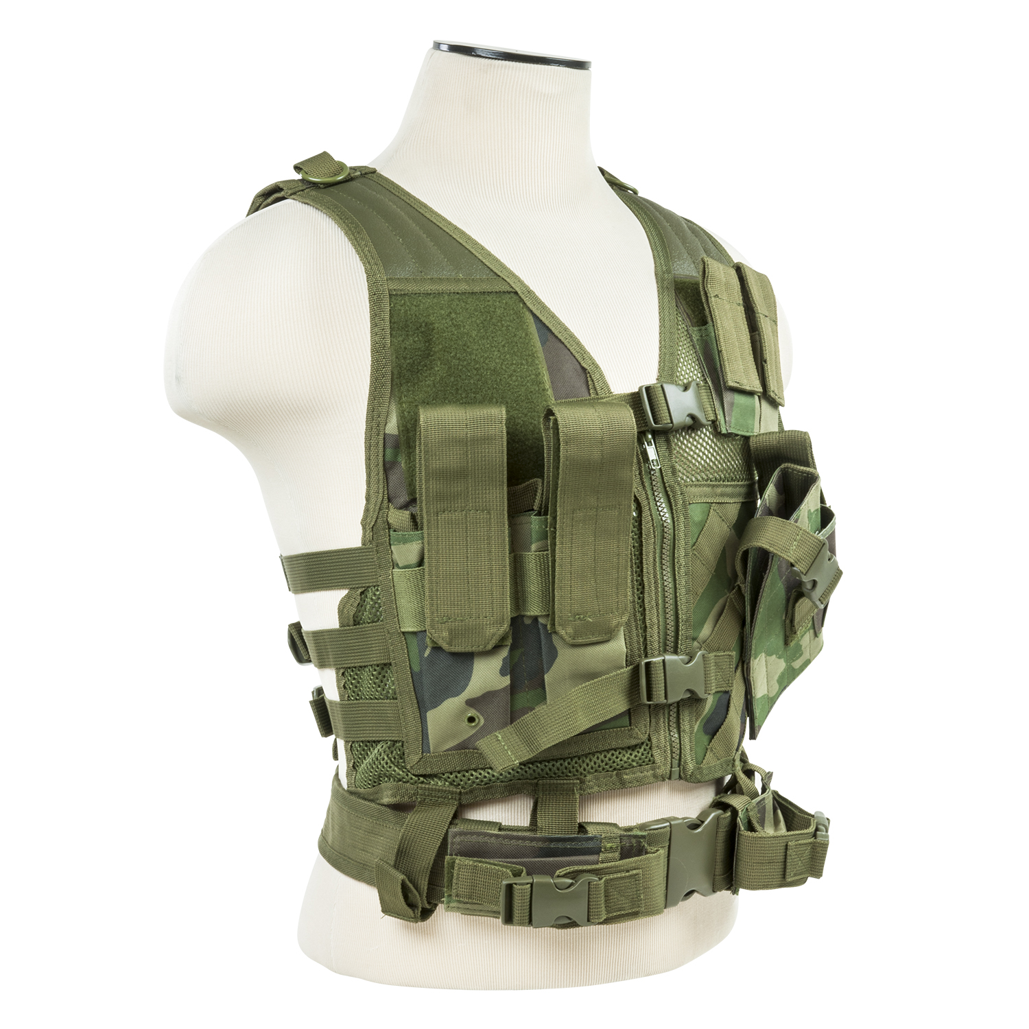 VISM® by NcSTAR® TACTICAL VEST/WOODLAND CAMO XSS Team Python