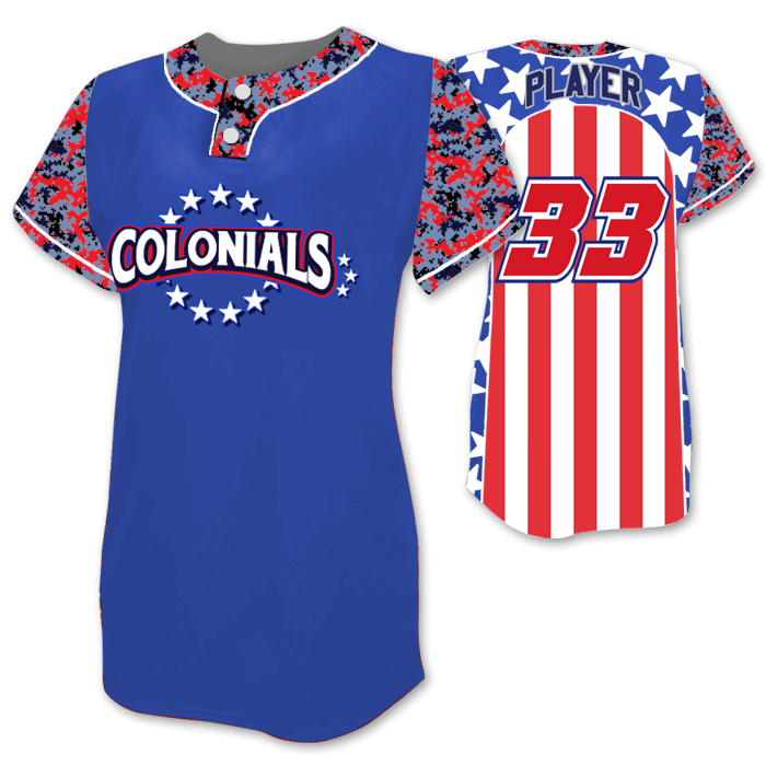 Patriotic Softball Jersey Camo meets star spangled! Team Sports