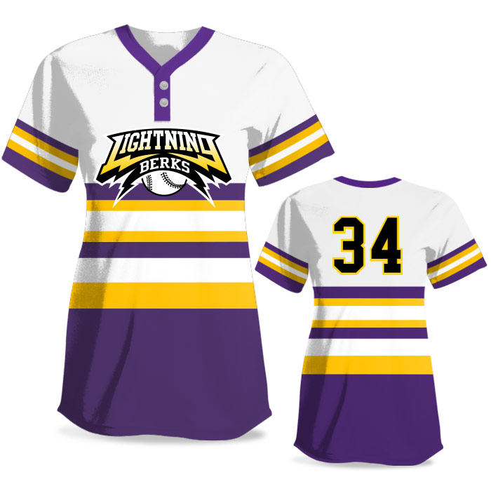 Elite Retro FP Jersey SS 2Button Team Sports